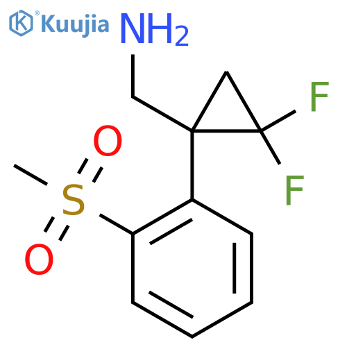 2,2-difluoro-1-(2-methanesulfonylphenyl)cyclopropylmethanamine structure