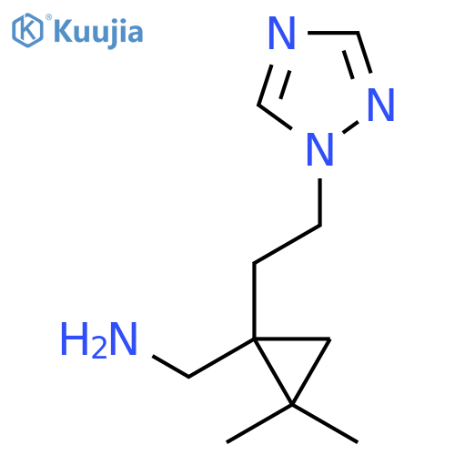 {2,2-dimethyl-1-2-(1H-1,2,4-triazol-1-yl)ethylcyclopropyl}methanamine structure