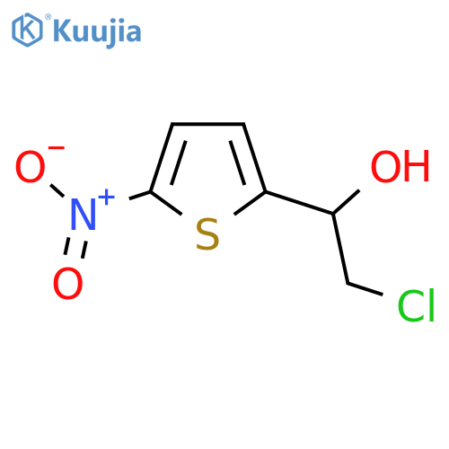 2-chloro-1-(5-nitrothiophen-2-yl)ethan-1-ol structure