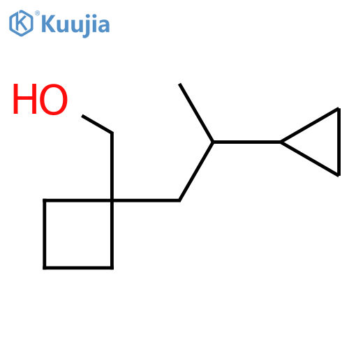 1-(2-cyclopropylpropyl)cyclobutylmethanol structure