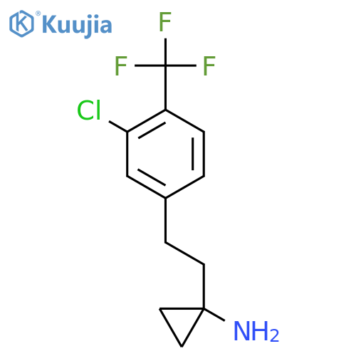 1-{2-3-chloro-4-(trifluoromethyl)phenylethyl}cyclopropan-1-amine structure