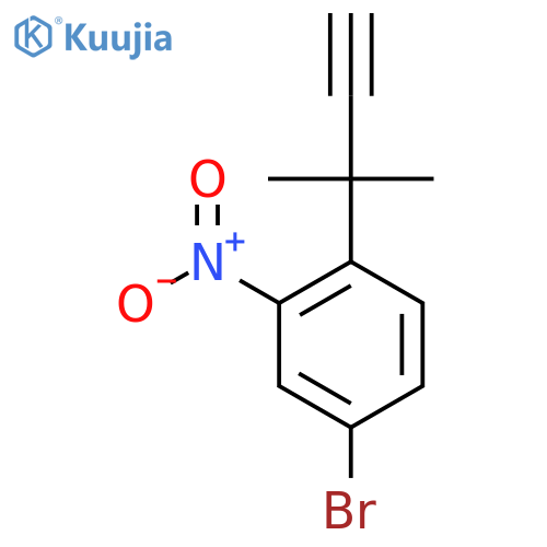 4-bromo-1-(2-methylbut-3-yn-2-yl)-2-nitrobenzene structure