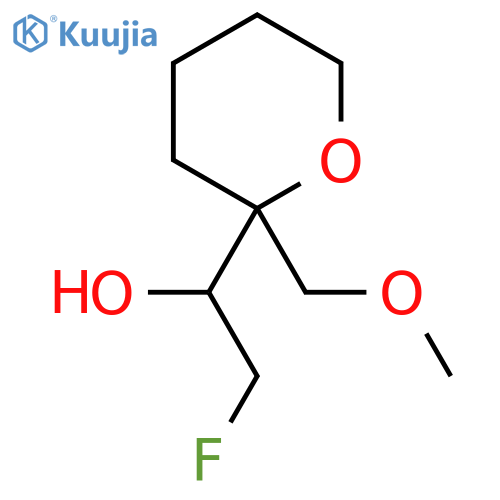 2-fluoro-1-2-(methoxymethyl)oxan-2-ylethan-1-ol structure