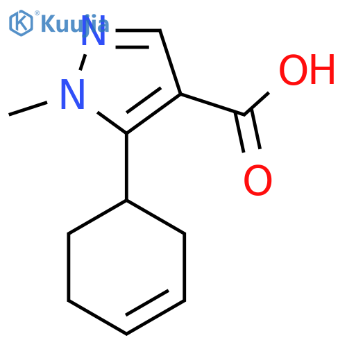 5-(cyclohex-3-en-1-yl)-1-methyl-1H-pyrazole-4-carboxylic acid structure