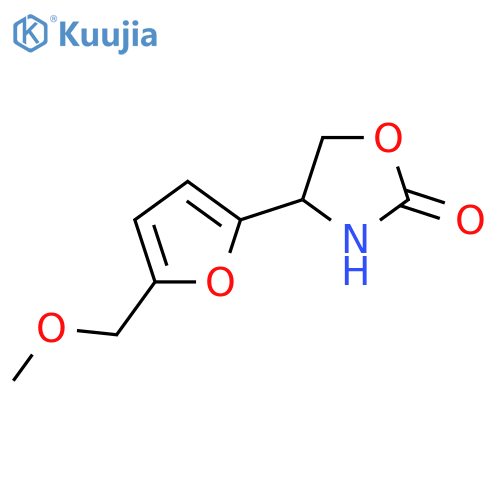 4-5-(methoxymethyl)furan-2-yl-1,3-oxazolidin-2-one structure