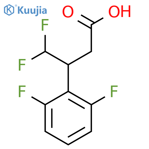 3-(2,6-difluorophenyl)-4,4-difluorobutanoic acid structure