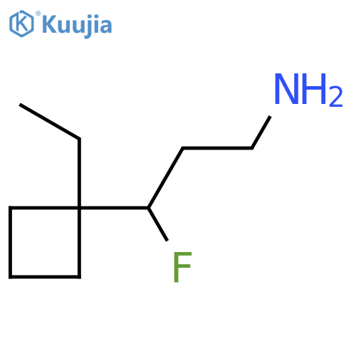 3-(1-Ethylcyclobutyl)-3-fluoropropan-1-amine structure