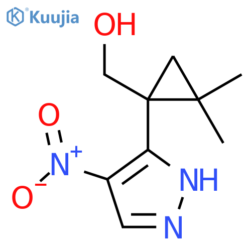 2,2-dimethyl-1-(4-nitro-1H-pyrazol-3-yl)cyclopropylmethanol structure