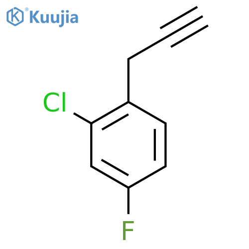 2-chloro-4-fluoro-1-(prop-2-yn-1-yl)benzene structure