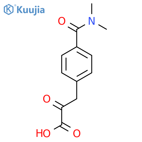 3-4-(dimethylcarbamoyl)phenyl-2-oxopropanoic acid structure