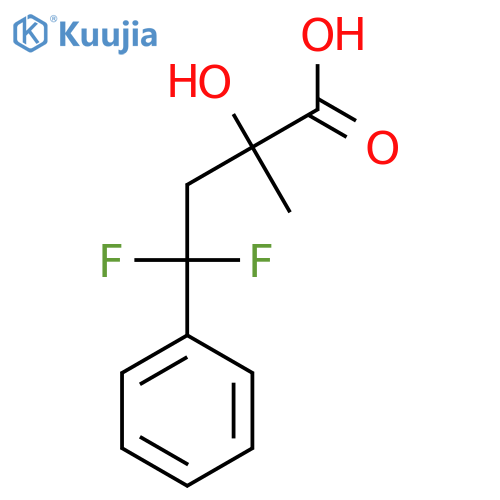 4,4-difluoro-2-hydroxy-2-methyl-4-phenylbutanoic acid structure