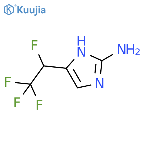 5-(1,2,2,2-tetrafluoroethyl)-1H-imidazol-2-amine structure