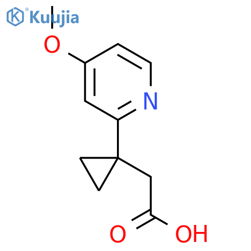 2-1-(4-methoxypyridin-2-yl)cyclopropylacetic acid structure