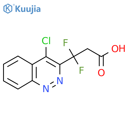 3-(4-chlorocinnolin-3-yl)-3,3-difluoropropanoic acid structure