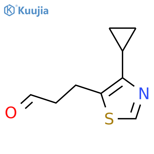 3-(4-cyclopropyl-1,3-thiazol-5-yl)propanal structure