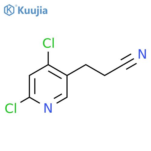 3-(4,6-dichloropyridin-3-yl)propanenitrile structure