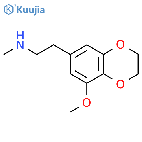 2-(8-methoxy-2,3-dihydro-1,4-benzodioxin-6-yl)ethyl(methyl)amine structure