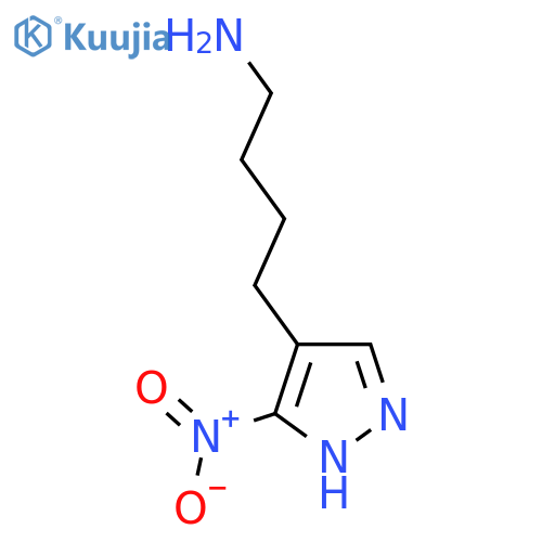 4-(3-nitro-1H-pyrazol-4-yl)butan-1-amine structure