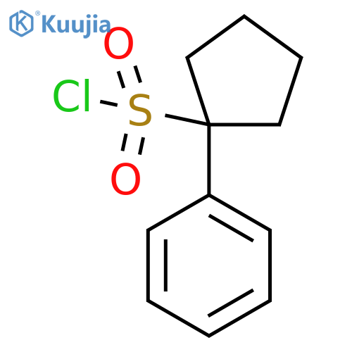 1-phenylcyclopentane-1-sulfonyl chloride structure