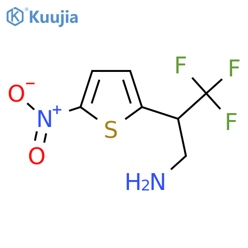 3,3,3-trifluoro-2-(5-nitrothiophen-2-yl)propan-1-amine structure