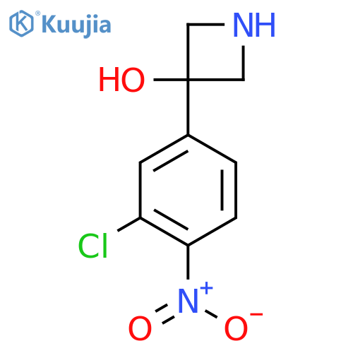 3-(3-chloro-4-nitrophenyl)azetidin-3-ol structure