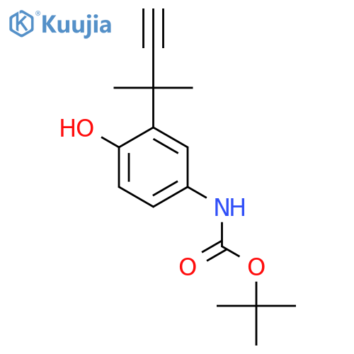 tert-butyl N-4-hydroxy-3-(2-methylbut-3-yn-2-yl)phenylcarbamate structure