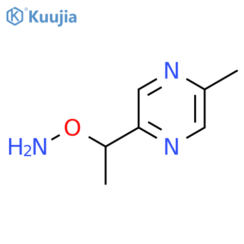 O-1-(5-methylpyrazin-2-yl)ethylhydroxylamine structure