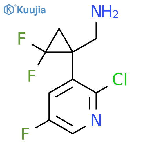 1-(2-chloro-5-fluoropyridin-3-yl)-2,2-difluorocyclopropylmethanamine structure