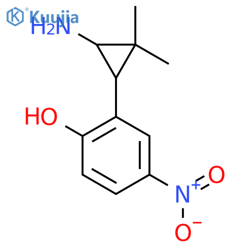 2-(3-amino-2,2-dimethylcyclopropyl)-4-nitrophenol structure