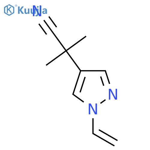 2-(1-ethenyl-1H-pyrazol-4-yl)-2-methylpropanenitrile structure