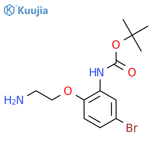 tert-butyl N-2-(2-aminoethoxy)-5-bromophenylcarbamate structure