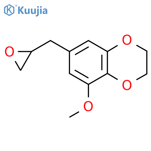 5-methoxy-7-(oxiran-2-yl)methyl-2,3-dihydro-1,4-benzodioxine structure