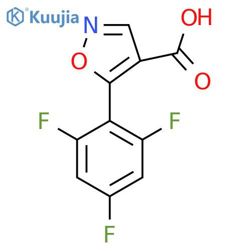 5-(2,4,6-trifluorophenyl)-1,2-oxazole-4-carboxylic acid structure