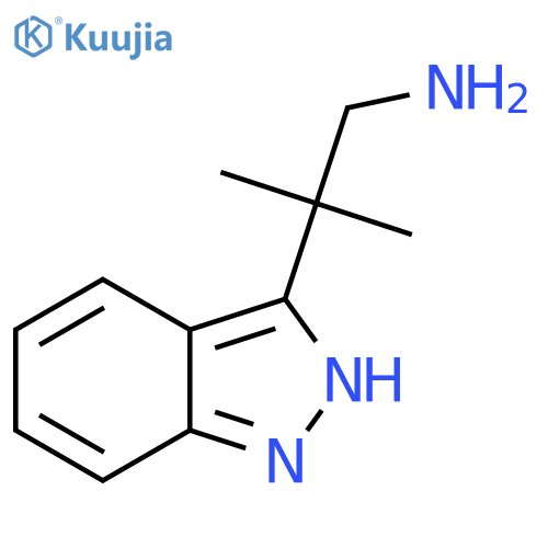 2-(1H-indazol-3-yl)-2-methylpropan-1-amine structure