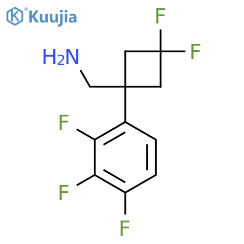 3,3-difluoro-1-(2,3,4-trifluorophenyl)cyclobutylmethanamine structure