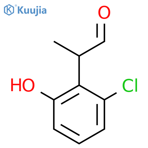 2-(2-chloro-6-hydroxyphenyl)propanal structure