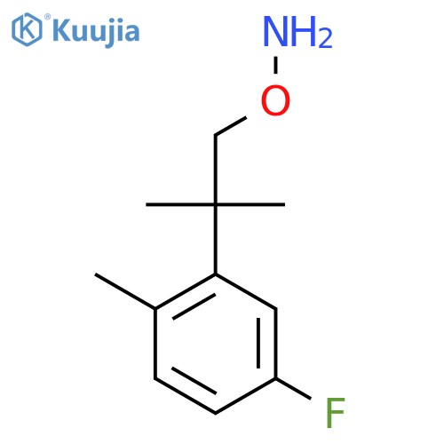 O-2-(5-fluoro-2-methylphenyl)-2-methylpropylhydroxylamine structure