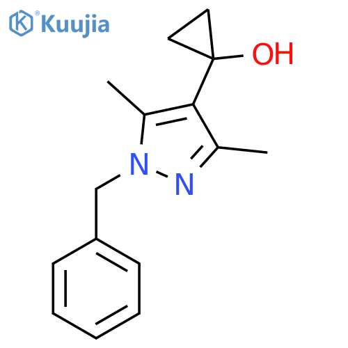 1-(1-benzyl-3,5-dimethyl-1H-pyrazol-4-yl)cyclopropan-1-ol structure