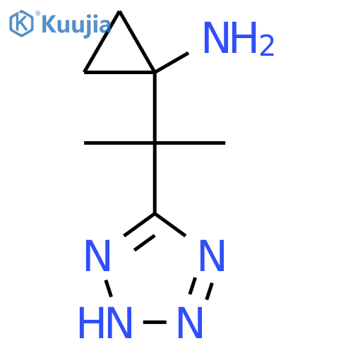 1-2-(1H-1,2,3,4-tetrazol-5-yl)propan-2-ylcyclopropan-1-amine structure