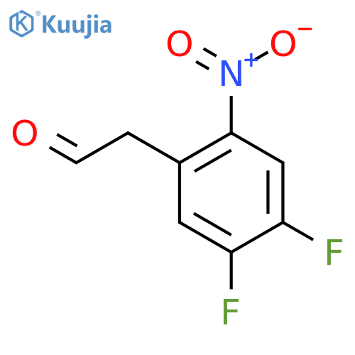 2-(4,5-difluoro-2-nitrophenyl)acetaldehyde structure