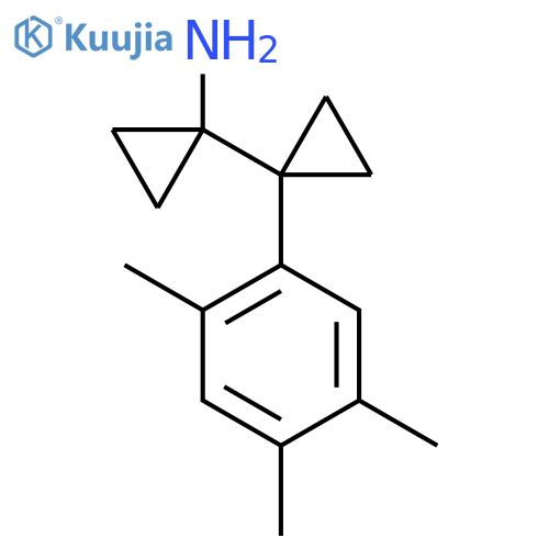 1-1-(2,4,5-trimethylphenyl)cyclopropylcyclopropan-1-amine structure