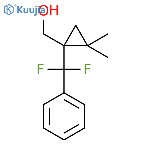 {1-difluoro(phenyl)methyl-2,2-dimethylcyclopropyl}methanol structure