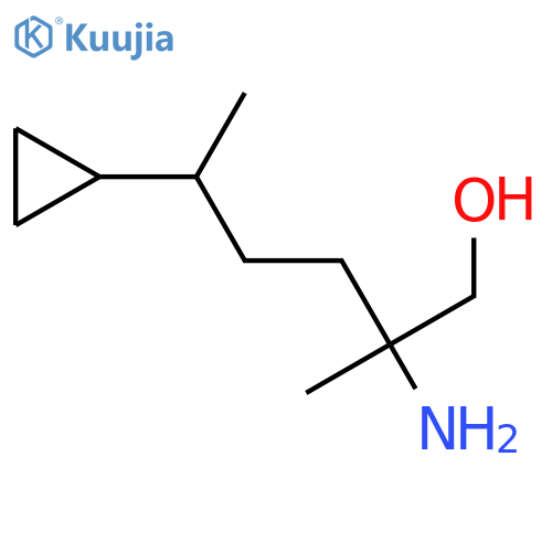 2-amino-5-cyclopropyl-2-methylhexan-1-ol structure