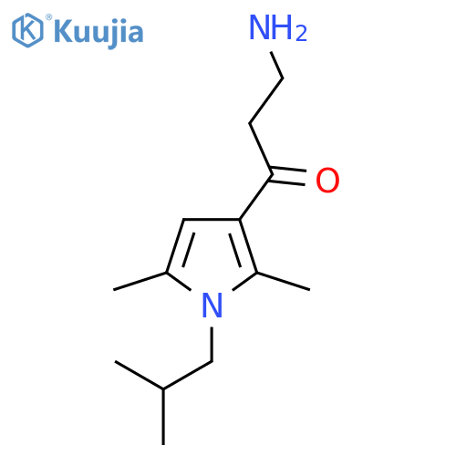 3-amino-1-2,5-dimethyl-1-(2-methylpropyl)-1H-pyrrol-3-ylpropan-1-one structure