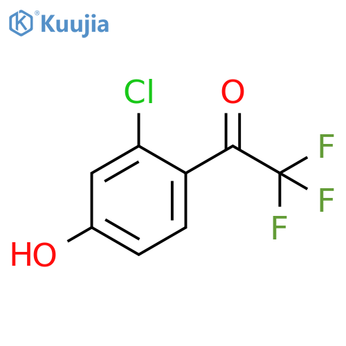 1-(2-chloro-4-hydroxyphenyl)-2,2,2-trifluoroethan-1-one structure