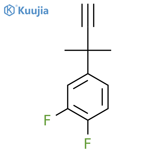1,2-difluoro-4-(2-methylbut-3-yn-2-yl)benzene structure