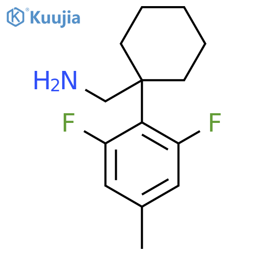 1-(2,6-difluoro-4-methylphenyl)cyclohexylmethanamine structure