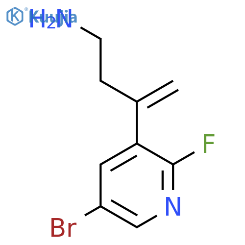3-(5-bromo-2-fluoropyridin-3-yl)but-3-en-1-amine structure