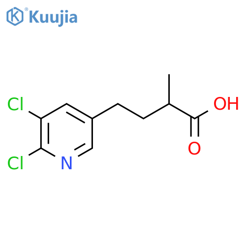 4-(5,6-dichloropyridin-3-yl)-2-methylbutanoic acid structure