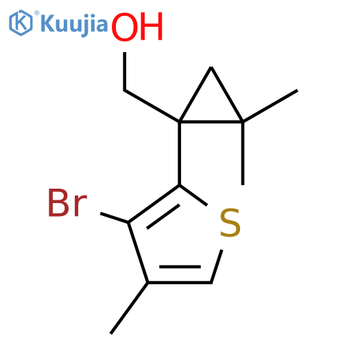 1-(3-bromo-4-methylthiophen-2-yl)-2,2-dimethylcyclopropylmethanol structure